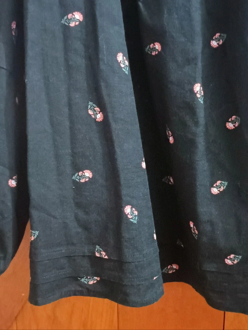 Puff-Sleeve Floral Smocked Poet Swing Blouse -XL